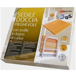 Sedile Doccia A Parete Pieghevole 32 X 35 Seduta In Legno Massello Di Larice. 8 Sedile Doccia A Parete Pieghevole 32 X 35 Seduta In Legno Massello Di Larice. -Stile Bagno 9633026 4