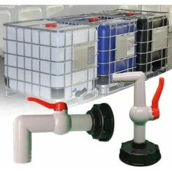 Raccordo Per Rubinetto IBC In Plastica Da 1000 Litri, Adattatore Per Serbatoio Di Scarico Con Filettatura Grossa Da 60 Mm Per Adattatore Per Vasca Da Rubinetto Da Giardino, Esportazione 20/25/32 Mm (3 -Stile Bagno 97072579 3