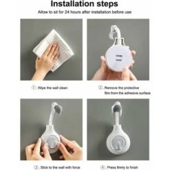 Supporto Per Soffione Doccia A Parete Per Bagno Supporto Per Soffione Doccia Autoadesivo Regolabile A 360 Gradi Con Supporto Per Gancio, Grigio -Stile Bagno 97073433 4