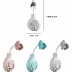 Supporto Per Soffione Doccia A Parete Per Bagno Supporto Per Soffione Doccia Autoadesivo Regolabile A 360 Gradi Con Supporto Per Gancio, Grigio -Stile Bagno 97073433 5