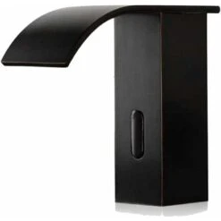 Sensore A Infrarossi Automatico Rubinetto Per Acqua Calda E Fredda Completamente Automatico Rubinetto Per Lavabo A Cascata IR Miscelatore Per Lavabo Da Bagno Beccuccio Alto Ottone Bronzo Lucidato A Ol