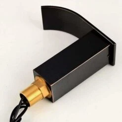 Sensore A Infrarossi Automatico Rubinetto Per Acqua Calda E Fredda Completamente Automatico Rubinetto Per Lavabo A Cascata IR Miscelatore Per Lavabo Da Bagno Beccuccio Alto Ottone Bronzo Lucidato A Ol -Stile Bagno 97221407 4