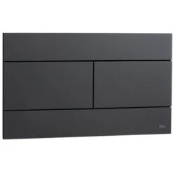Placca Cassetta Wc Oli74 Plus Slim In ABS Nero Matt Con Doppio Scarico -Stile Bagno 97265054 3