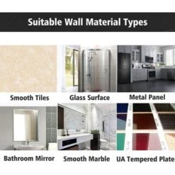 Supporto Per Doccia Portatile, 2 Pezzi Staffa Per Montaggio A Parete Ventosa In Silicone Nessuna Perforazione Necessaria Per Marmo, Vetro, Metallo, Ceramica -Stile Bagno 97874418 4