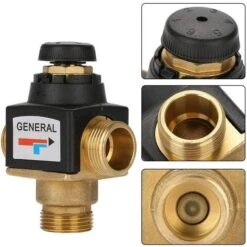 Valvola Miscelatrice Termostatica Monoblocco - Valvola Miscelatrice Termostatica In Ottone Maschio A 3 Vie DN20 Per Scaldacqua Solari Valvola Termostatica A 3 Vie -Stile Bagno 97874556 3
