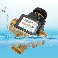 Valvola Miscelatrice Termostatica Monoblocco - Valvola Miscelatrice Termostatica In Ottone Maschio A 3 Vie DN20 Per Scaldacqua Solari Valvola Termostatica A 3 Vie -Stile Bagno 97874556 4