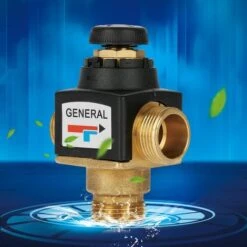 Valvola Miscelatrice Termostatica Monoblocco - Valvola Miscelatrice Termostatica In Ottone Maschio A 3 Vie DN20 Per Scaldacqua Solari Valvola Termostatica A 3 Vie -Stile Bagno 97874556 5