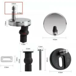 Accessori Per Cerniere Per Sedili Fissi Per WC Kit Cerniere A Sgancio Rapido Kit Di Viti Di Fissaggio In Acciaio Inossidabile Con Bloccaggio Di Ricarica -Stile Bagno 97883619 3