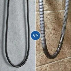 Flessibile Doccia 1,5 M Nero Opaco, Flessibile Doccia Universale In Acciaio Inossidabile Cavo Doccia, Antideflagrante E Anti-torsione -Stile Bagno 97886685 4