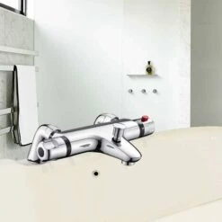 Miscelatore Doccia Termostatico Rubinetto Doccia Termostatico Soffione Esterno Con Bocca Di Erogazione Cromo -Stile Bagno 97886731 5