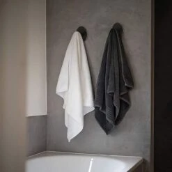 Confezione Da 4 Portasciugamani In Alluminio Con Ganci, Incollati Senza Forare, Adatti Per Bagni, Servizi Igienici, Cucine, Uffici, Ecc. (gancio Tondo Nero) -Stile Bagno 97888017 4