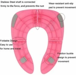 Riduttore Per WC Pieghevole 2 In 1 Per Seggiolino Per Bambini Riduttore Per WC Da Viaggio E Domestico (rosa) 7 Riduttore Per WC Pieghevole 2 In 1 Per Seggiolino Per Bambini Riduttore Per WC Da Viaggio E Domestico (rosa) -Stile Bagno 98111979 3