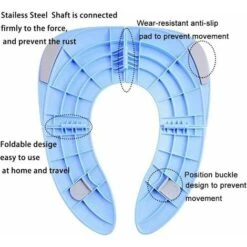 Riduttore WC, Sedile WC Per Bambini Pieghevole 2 In 1 Riduttore WC Viaggio E Casa 7 Riduttore WC, Sedile WC Per Bambini Pieghevole 2 In 1 Riduttore WC Viaggio E Casa -Stile Bagno 98112028 3