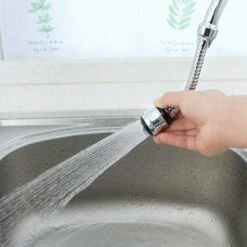 2 Pz 360 ° Girevole Spruzzatore Rubinetto Spruzzatore Acqua Attacco Per Lavello Da Cucina Vasca Da Bagno Spruzzatore Tubo Accessori Di Estensione -Stile Bagno 98129329 3
