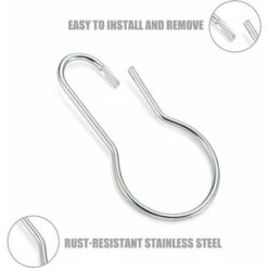 Gancio Per Anello Per Tenda Da Doccia Da 36 Pezzi Per L'ordinamento E La Finitura -Stile Bagno 98132078 3