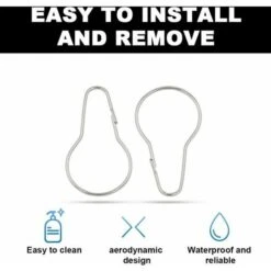 Gancio Per Anello Per Tenda Da Doccia Da 36 Pezzi Per L'ordinamento E La Finitura -Stile Bagno 98132078 5