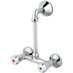 Rubinetto Doccia, Maniglia Di Plastica Incorporata, Ottone Cromato