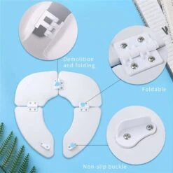 Sedile WC Per Bambini Pieghevole Antiscivolo, Riduttore WC Liesun, Riduttore WC Per Bambini, Sedile WC Portatile Da Viaggio Per Bambini Vasino, Con 1 Borsa Per Il Trasporto., Kueatily -Stile Bagno 98382258 4