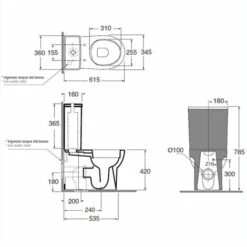 Vaso Monoblocco Easy Clean-Abe-Azzurra -Stile Bagno 98515045 3