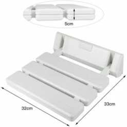 Sedile Per Doccia Pieghevole A Parete Capacità Di Carico 130 Kg Sedile Per Doccia Pieghevole Sgabello Pieghevole Per Bagno Sgabello Pieghevole A Parete Bianco -Stile Bagno 98703666 4