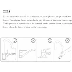 Miscelatore Per Lavello Da Cucina, Rubinetto Per Lavabo Da Bagno Touchless Con Sensore Automatico, Adattatore Per Sensore A Infrarossi Intelligente Sensibile, Miscelatore -Stile Bagno 98712365 4