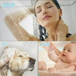 Soffione Doccia Ad Alta Pressione Grande Soffione Quadrato A Risparmio Idrico Con 3 Impostazioni Di Getto Universale E Regolabile SH-Large Silver -Stile Bagno 98717403 5