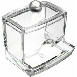 Dispenser Di Cotton Fioc Organizer In Acrilico Porta Dispenser Organizer Contenitore Con Coperchio