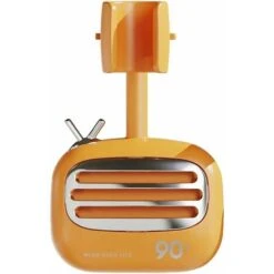 Supporto Per Soffione Doccia Per Bagno Supporto Per Montaggio A Parete Regolabile Supporto Di Ricambio In Plastica Rotante A 360 Gradi Con Gancio, Arancione