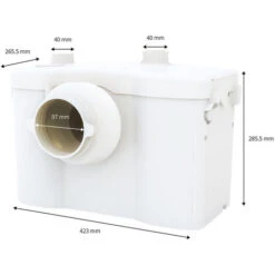 Trituratore Sanitario Maceratore 600W WC Con Pannello Di Riparazione E Allarme Di Sicurezza Per WC, Lavandino E Vasca Da Bagno -Stile Bagno 9979333 3