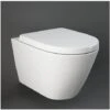 Wc Sospeso RIMLESS Rak Collezione Resort Bianco Senza Brida