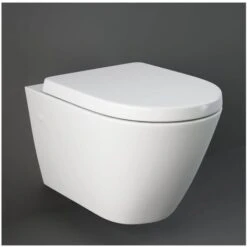 Wc Sospeso RIMLESS Rak Collezione Resort Bianco Senza Brida