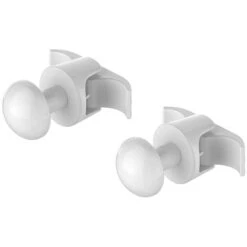 Set Appendini In ABS Bianco Serie Smart Per Termosifone Tubolare